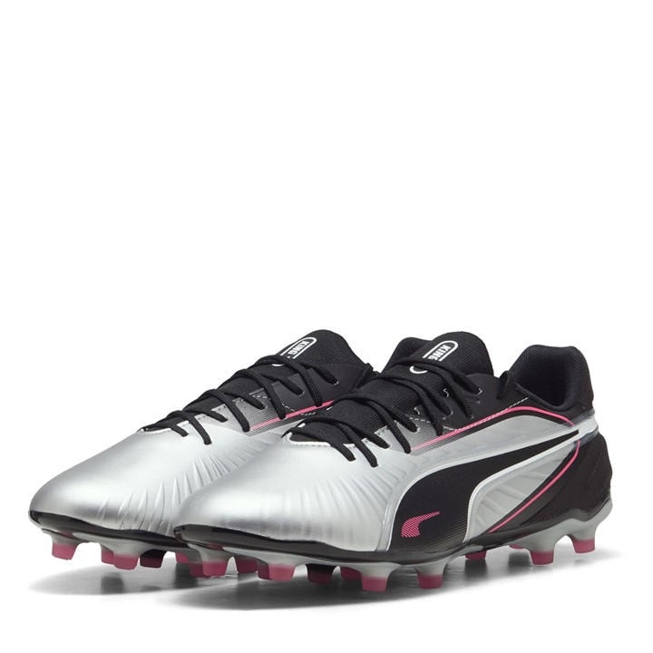 Puma Men's Silver King Match 5 Firm Ground Football Boots in Size 9.5, Sports Direct