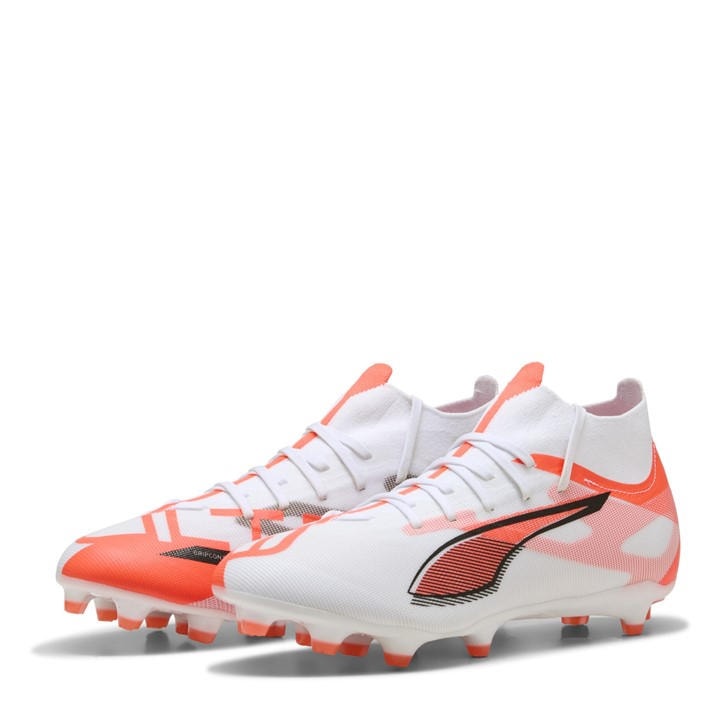 Puma Men's White Ultra Match+ Firm Ground Football Boots