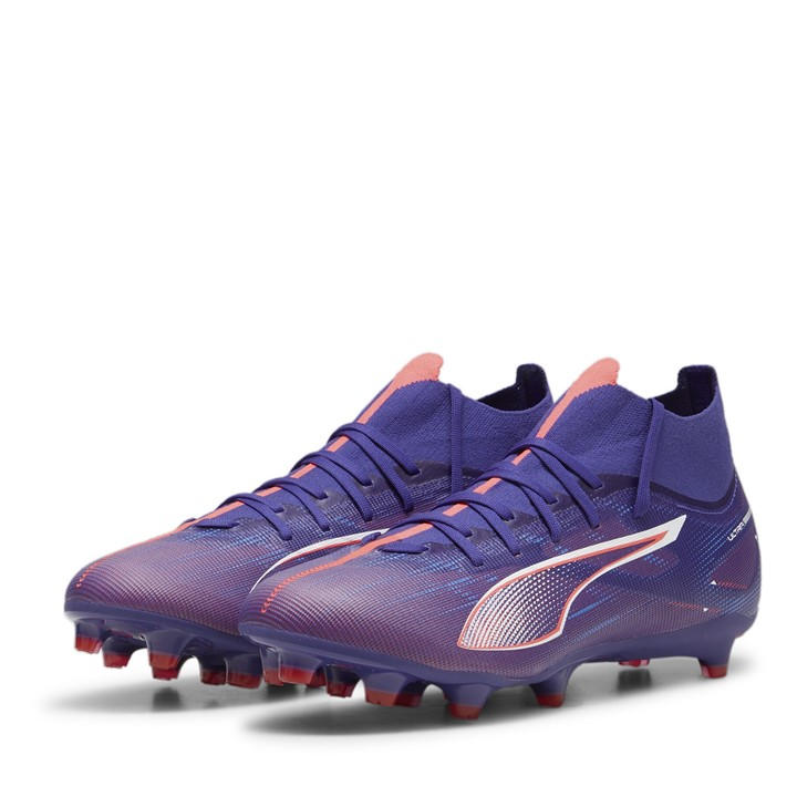 Puma Men's Purple Ultra Match+ Firm Ground Football Boots in Size 8.5, Sports Direct