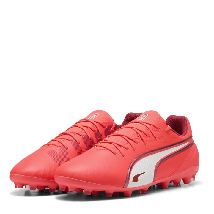 Puma Men's Red King Match Mg Firm Ground Football Boots in Size 6.5, Sports Direct