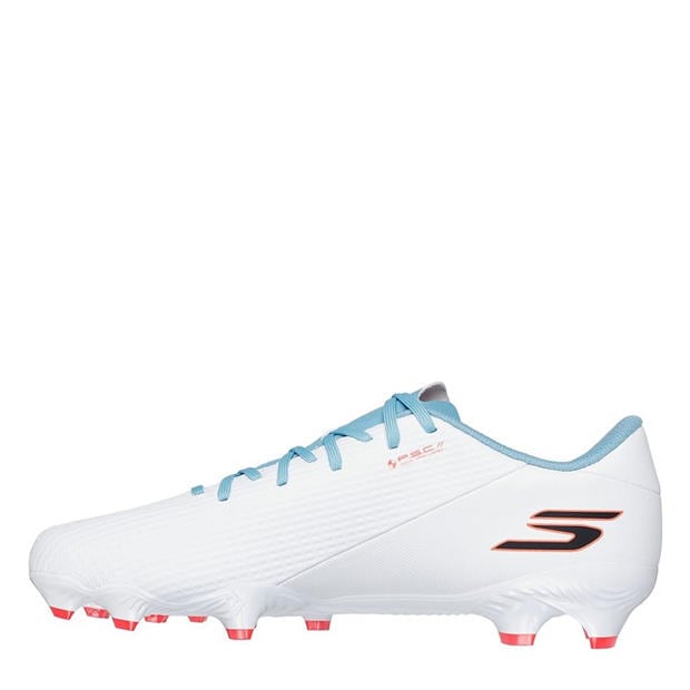 Бяло/Синьо - Skechers - SKX.2 Academy Adults Firm Ground Football Boots