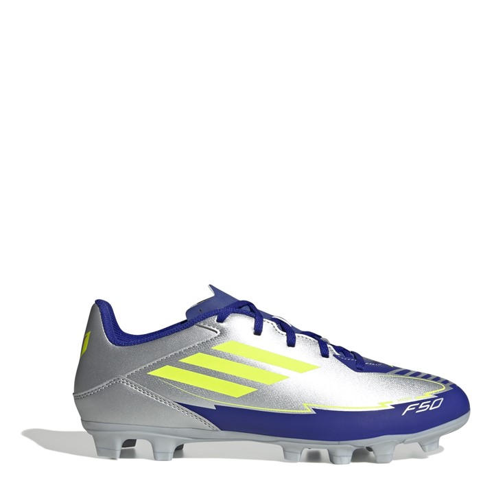 Adidas Men's Silver F50 Club Firm Ground Football Boots in Size 8.5, Sports Direct