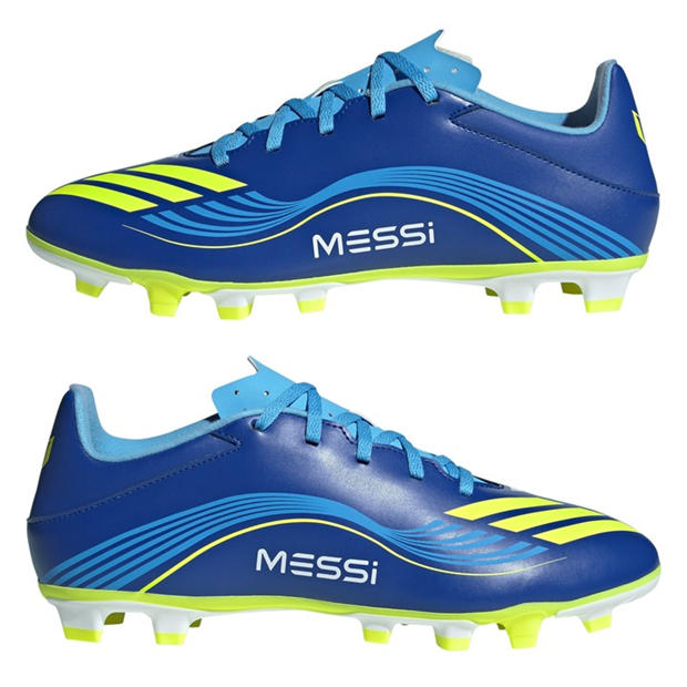 Blue/Yellow - adidas - F50 Club Adults Firm Ground Football Boots