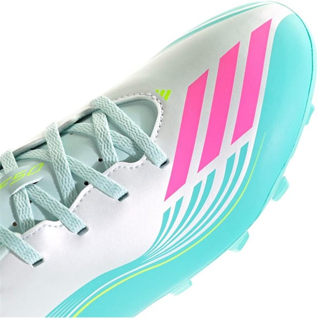 Wht/Pink/Blue - adidas - F50 Club Adults Firm Ground Football Boots