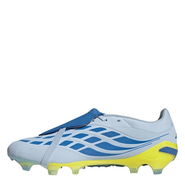 Blue/Yellow - adidas - Men's Predator Pro Fold Over Tongue Firm Ground Football Boots