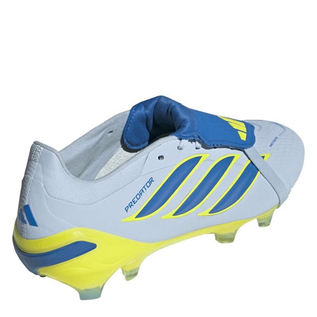 Blue/Yellow - adidas - Men's Predator Pro Fold Over Tongue Firm Ground Football Boots