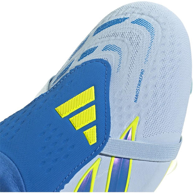 Blue/Yellow - adidas - Men's Predator Pro Fold Over Tongue Firm Ground Football Boots