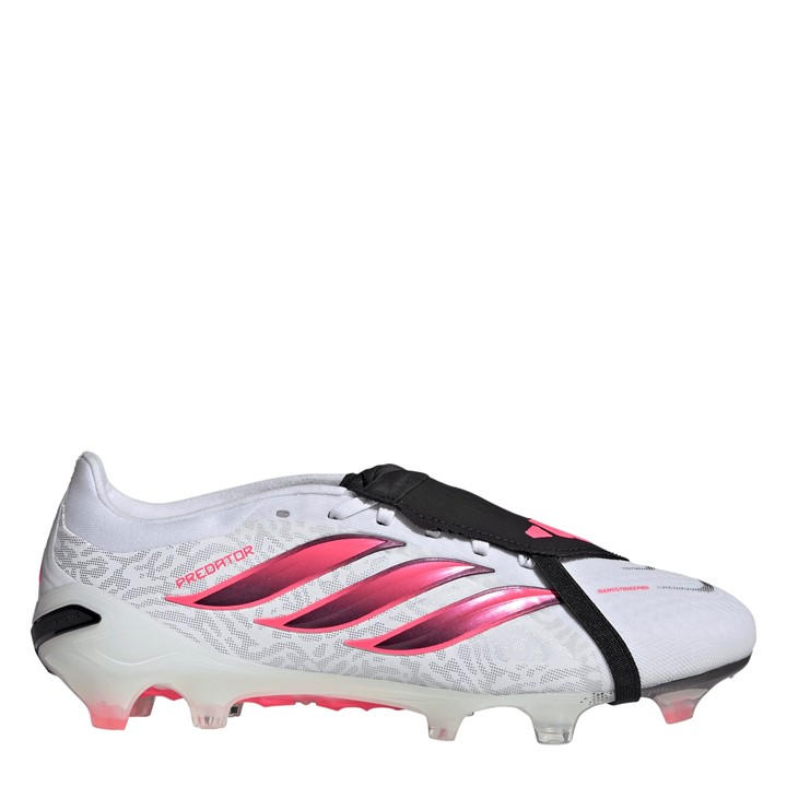 Adidas Men's White Predator Pro Fold Over Tongue Firm Ground Football Boots in Size 8.5, Sports Direct