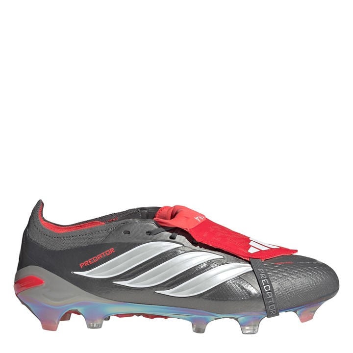 Adidas Men's Grey Predator Elite Fold-Over Tongue Firm Ground Football Boots