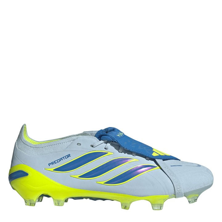 Adidas Men's Blue  Predator Elite Fold-Over Tongue Firm Ground Football Boots in Size 10, Sports Direct