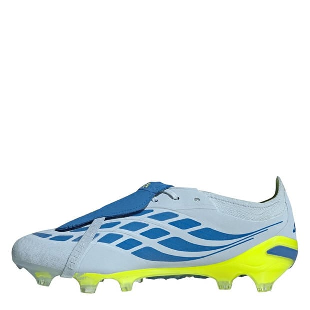 Blue/Yellow - adidas - Mens Predator Elite Fold-Over Tongue Firm Ground Football Boots
