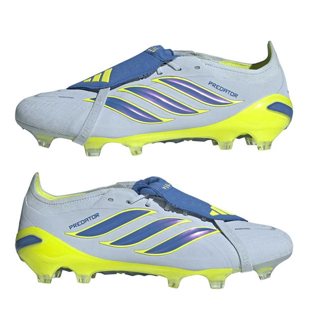 Blue/Yellow - adidas - Mens Predator Elite Fold-Over Tongue Firm Ground Football Boots