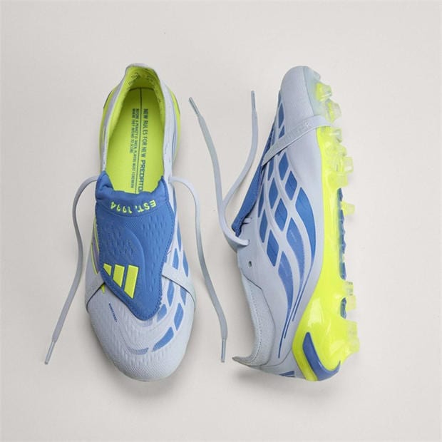 Blue/Yellow - adidas - Mens Predator Elite Fold-Over Tongue Firm Ground Football Boots