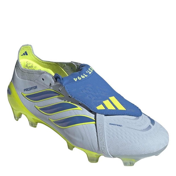 Blue/Yellow - adidas - Mens Predator Elite Fold-Over Tongue Firm Ground Football Boots