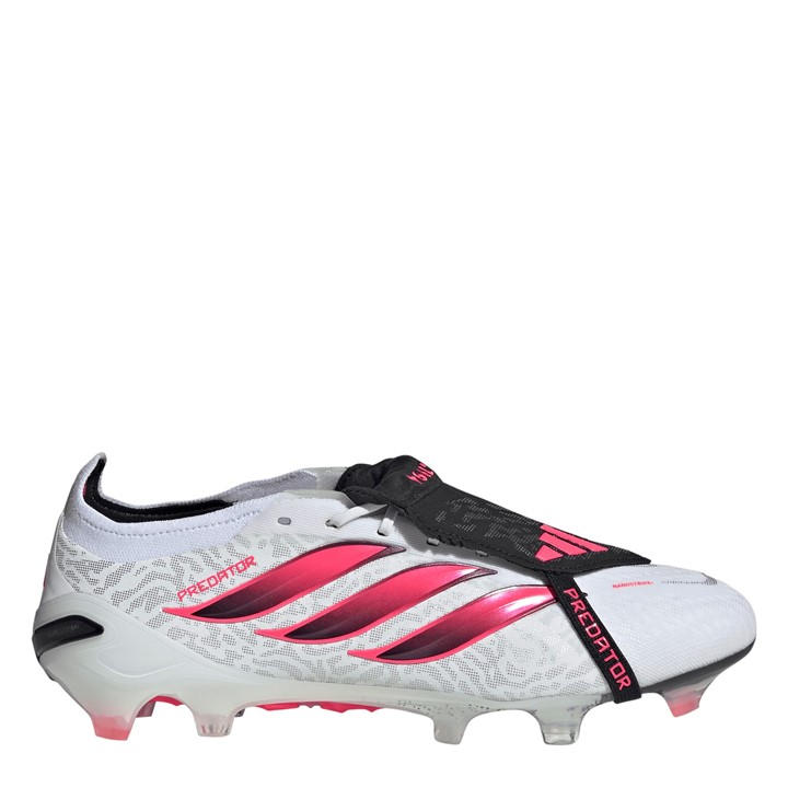 Adidas Men's White  Predator Elite Fold-Over Tongue Firm Ground Football Boots in Size 10.5, Sports Direct