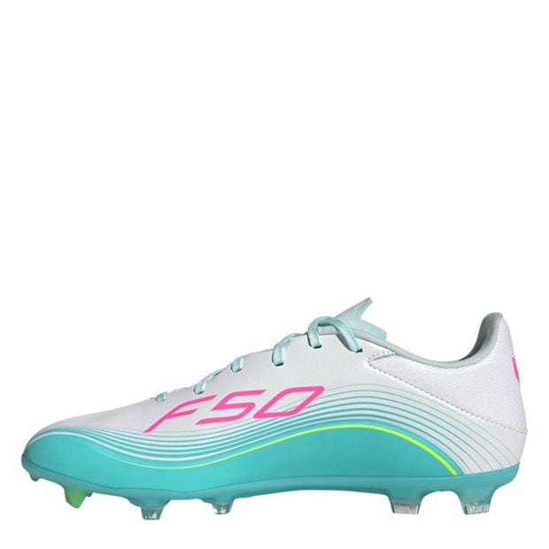 Wht/Pink/Blue - adidas - F50 League Adults Firm Ground Football Boots