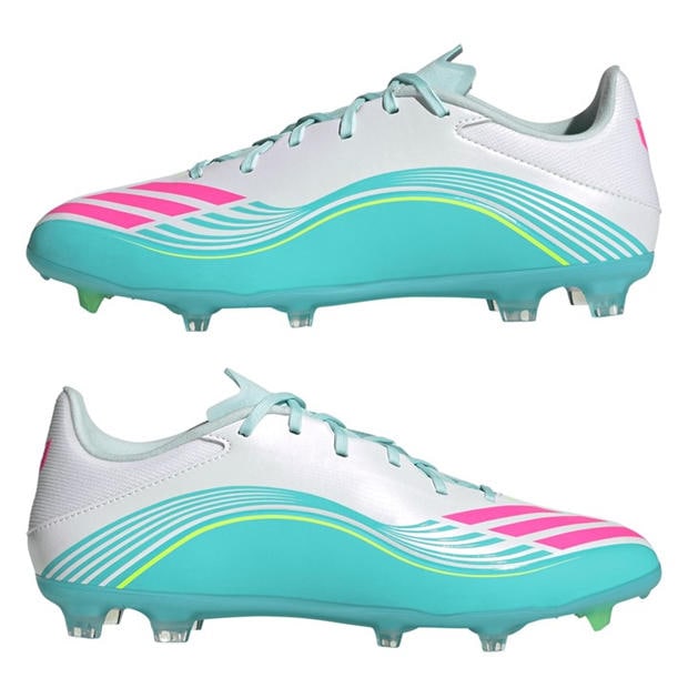 Wht/Pink/Blue - adidas - F50 League Adults Firm Ground Football Boots
