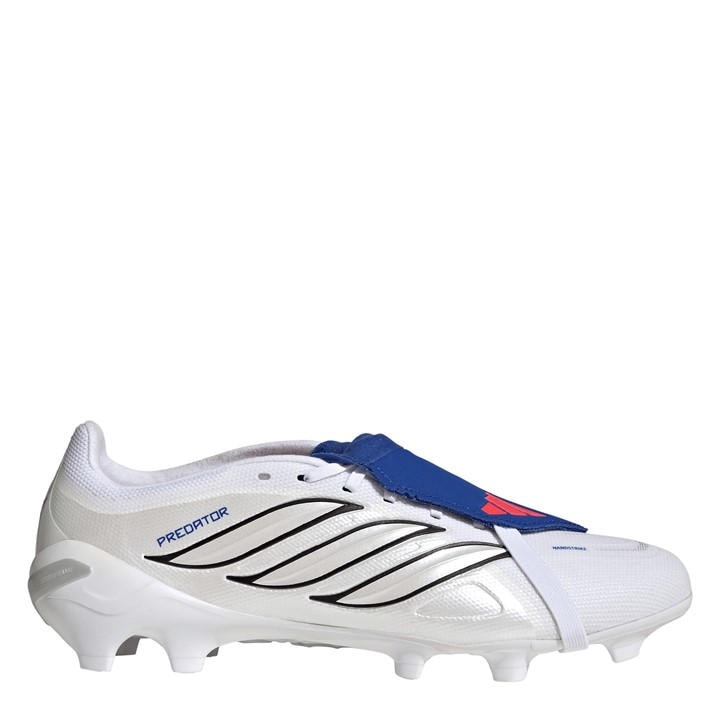 Adidas Men's White Predator Fold-Over Tongue League Firm Ground Football Boots in Size 7.5, Sports Direct