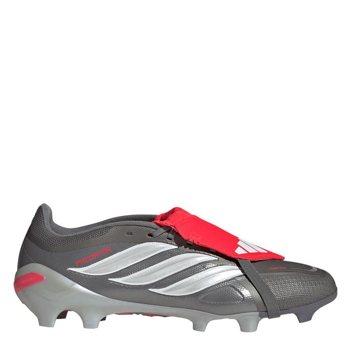 Adidas Men's Grey Predator Fold-Over Tongue League Firm Ground Football Boots in Size 7.5, Sports Direct