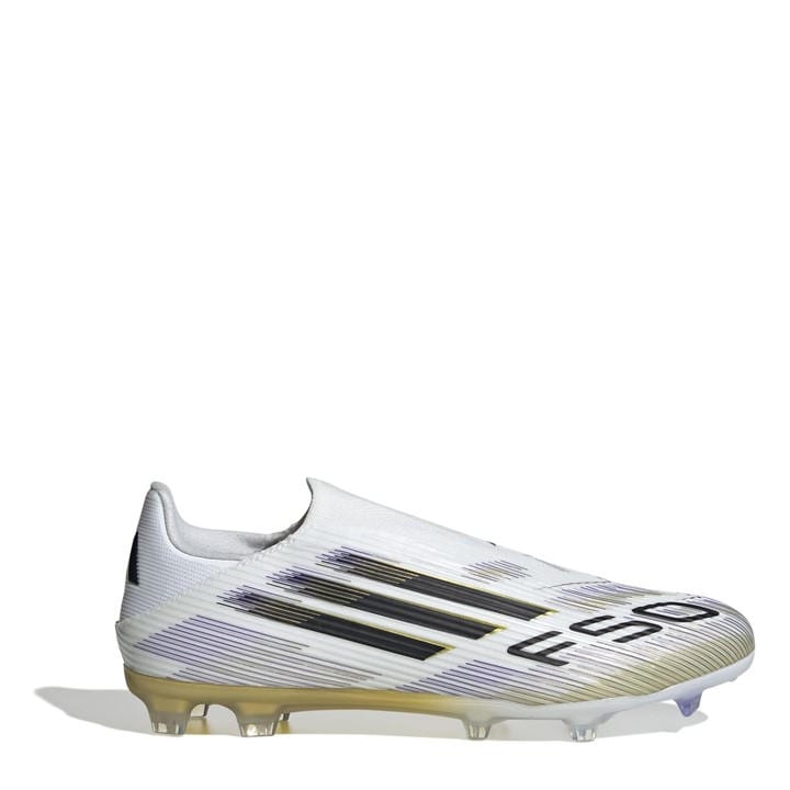 Adidas Men's White F50 League Laceless  Firm Ground Football Boots in Size 9.5, Sports Direct