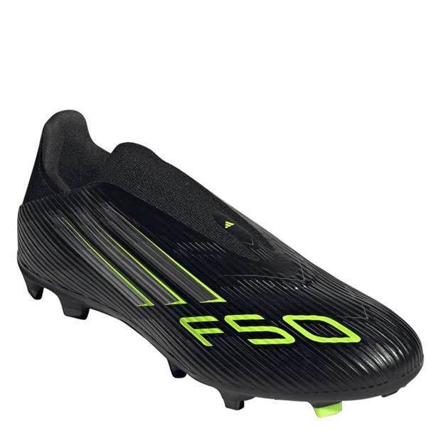 Черно/Лимон - adidas - F50 League Laceless Adults Firm Ground Football Boots