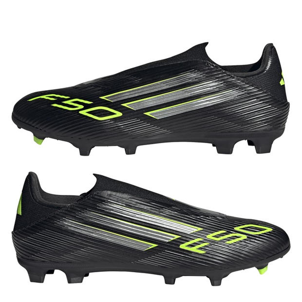 Черно/Лимон - adidas - F50 League Laceless Adults Firm Ground Football Boots