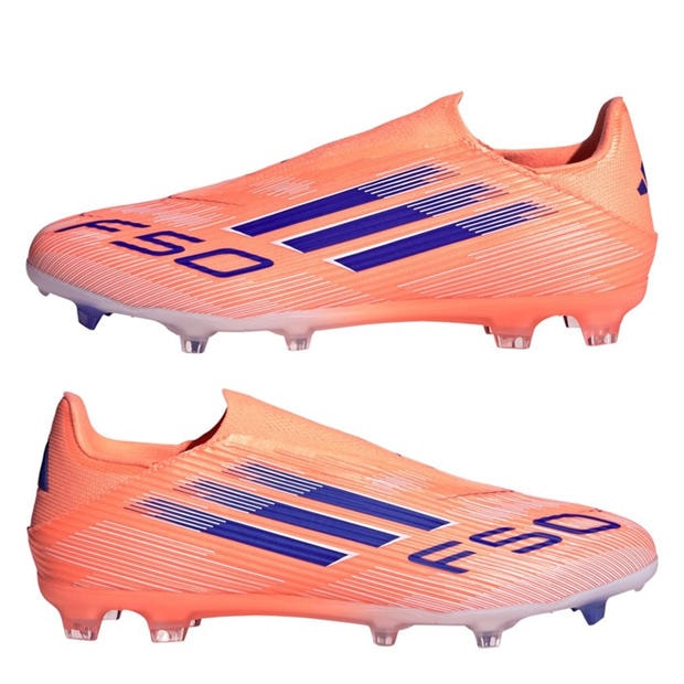 Оранжево/Синьо - adidas - F50 League Laceless Adults Firm Ground Football Boots