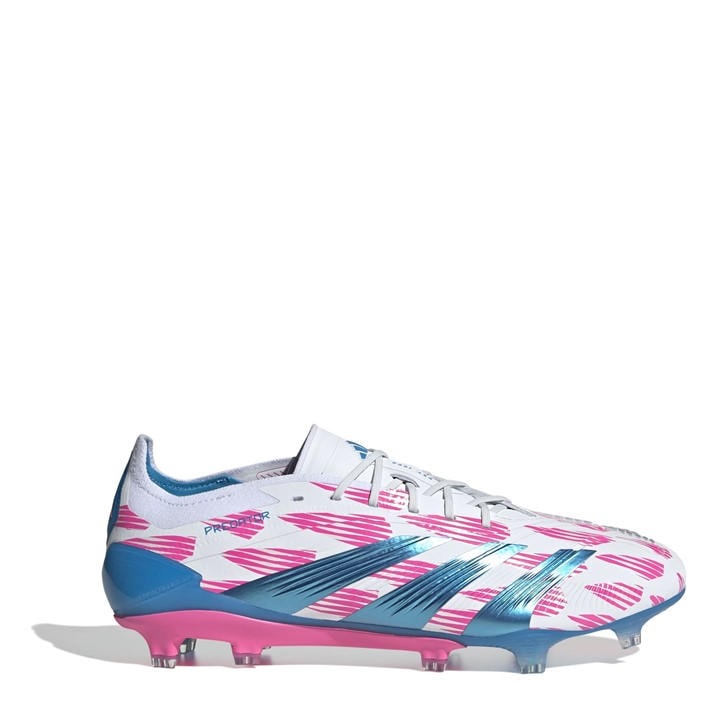 Adidas Men's White Predator Elite  Firm Ground Football Boots in Size 9.5, Sports Direct
