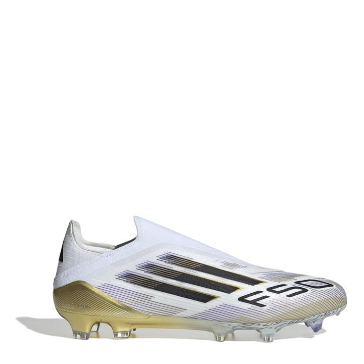 Adidas Men's White F50 Elite Laceless  Firm Ground Football Boots in Size 12, Sports Direct
