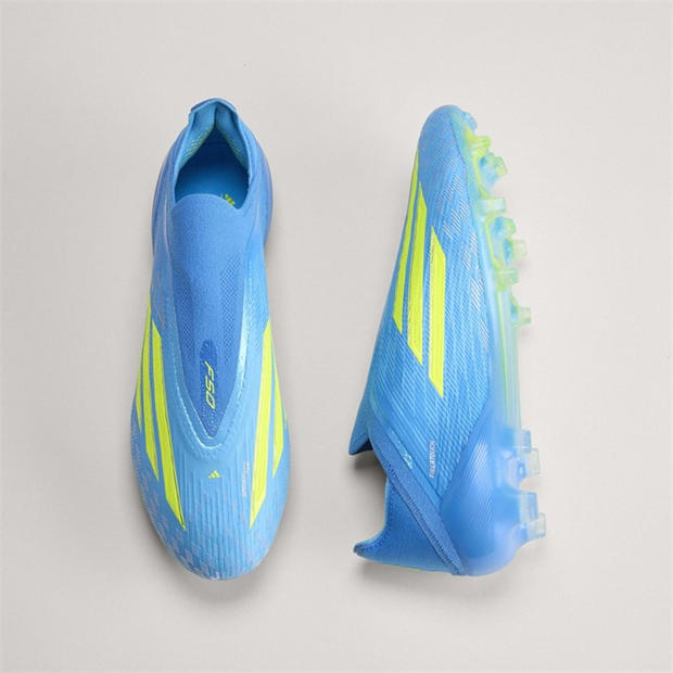 Blue/Yellow - adidas - F50 Elite Laceless Adults Firm Ground Football Boots