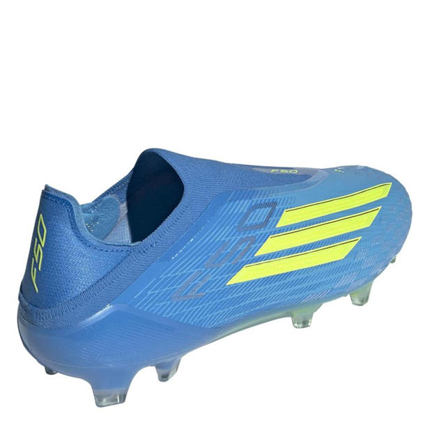 Blue/Yellow - adidas - F50 Elite Laceless Adults Firm Ground Football Boots