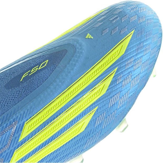 Blue/Yellow - adidas - F50 Elite Laceless Adults Firm Ground Football Boots