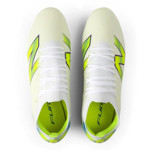 White/Lime - New Balance - Men's Furon .3 Firm Ground Football Boots