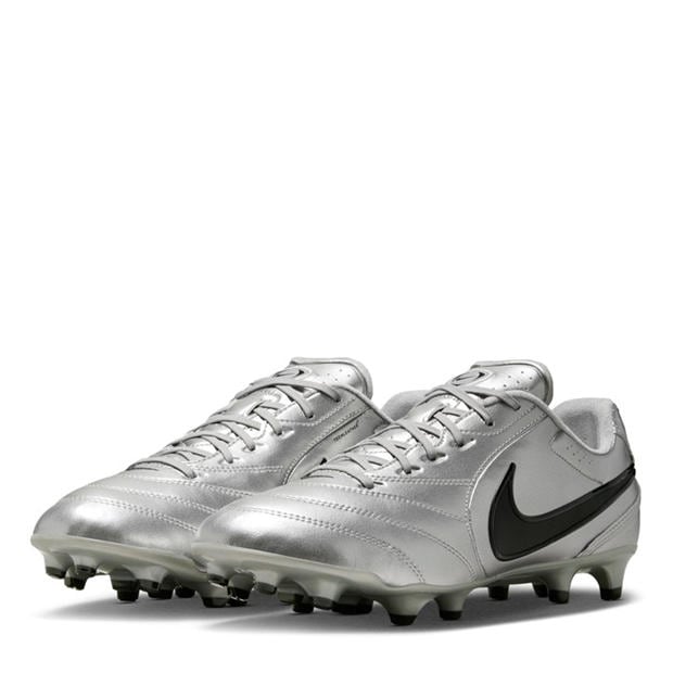 Silver/Black - Nike - Mens Nike Tiempo Ligera Pro Firm Ground Football Boots
