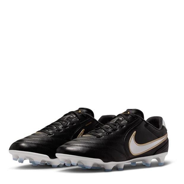 Blk/Wht/Gold - Nike - Mens Nike Tiempo Ligera Pro Firm Ground Football Boots