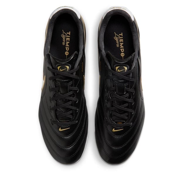 Blk/Wht/Gold - Nike - Mens Nike Tiempo Ligera Pro Firm Ground Football Boots
