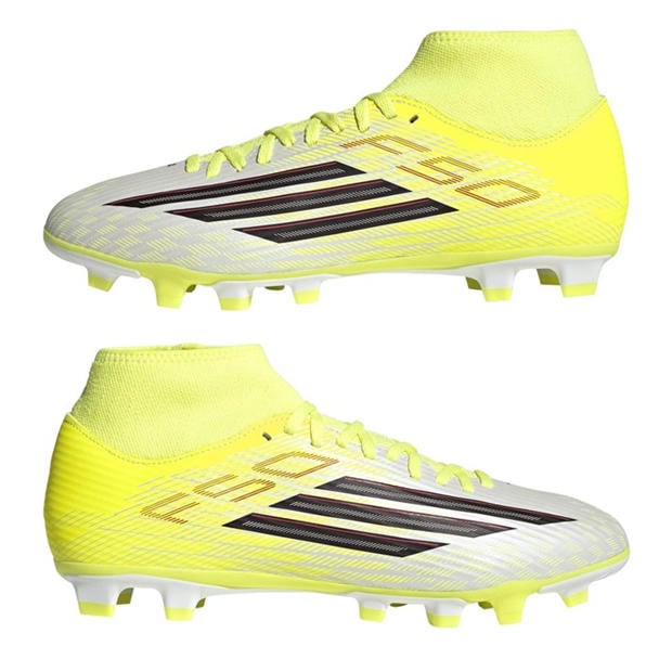 Solar Yellow - adidas - Mens addias F50 Club Mid Cut Firm Ground Football Boots