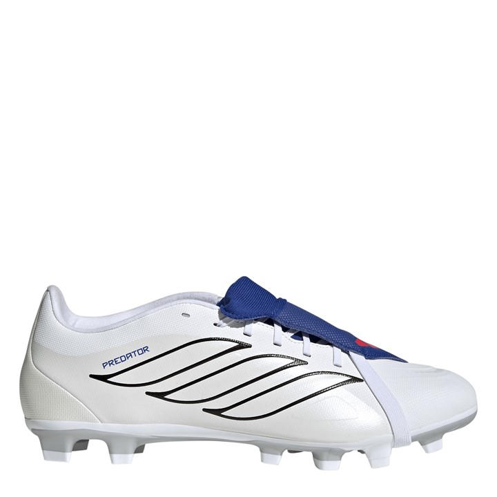 Adidas Men's White Predator Fold-Over Tongue Club Firm Ground Football Boots in Size 11.5, Sports Direct