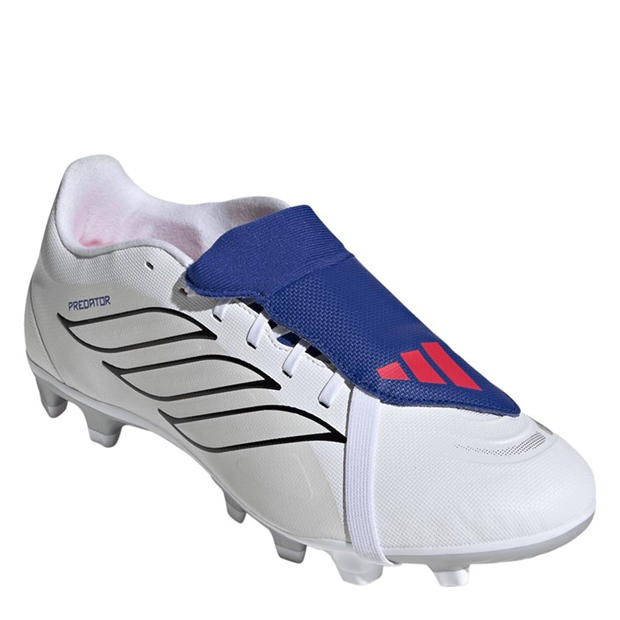 White/Blue - adidas - Mens adidas Predator Fold-Over Tongue Club Firm Ground Football Boots