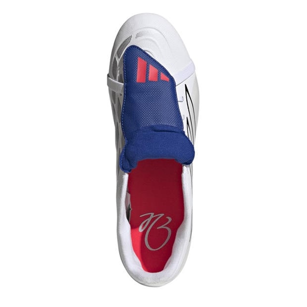 White/Blue - adidas - Mens adidas Predator Fold-Over Tongue Club Firm Ground Football Boots