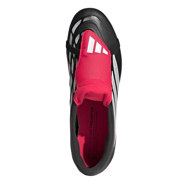 Black/Red - adidas - Mens adidas Predator Fold-Over Tongue Club Firm Ground Football Boots
