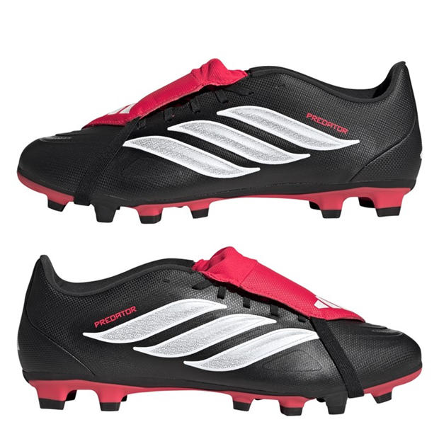 Black/Red - adidas - Mens adidas Predator Fold-Over Tongue Club Firm Ground Football Boots