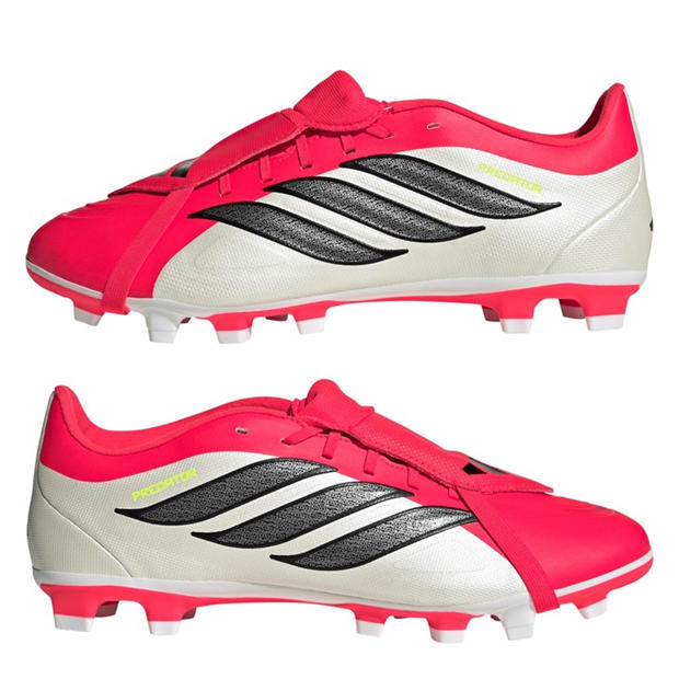 Red/Blk/White - adidas - Mens adidas Predator Fold-Over Tongue Club Firm Ground Football Boots
