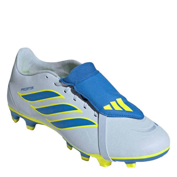 Blue/Yellow - adidas - Mens adidas Predator Fold-Over Tongue Club Firm Ground Football Boots