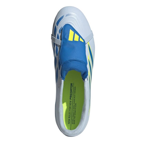 Blue/Yellow - adidas - Mens adidas Predator Fold-Over Tongue Club Firm Ground Football Boots