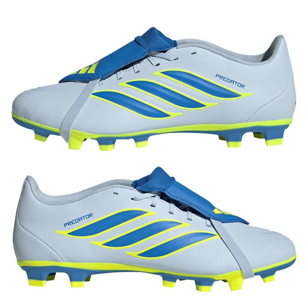 Blue/Yellow - adidas - Mens adidas Predator Fold-Over Tongue Club Firm Ground Football Boots