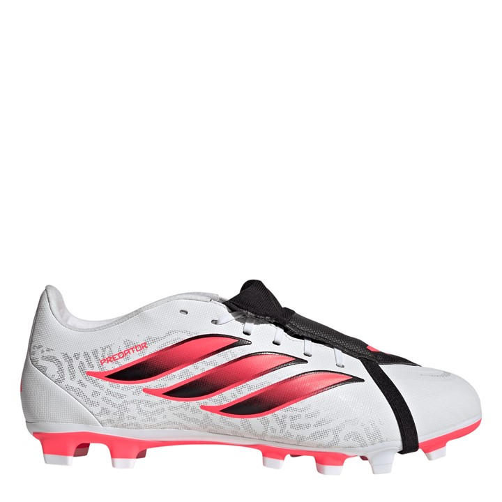 Adidas Men's White  Predator Fold-Over Tongue Club Firm Ground Football Boots in Size 8.5, Sports Direct