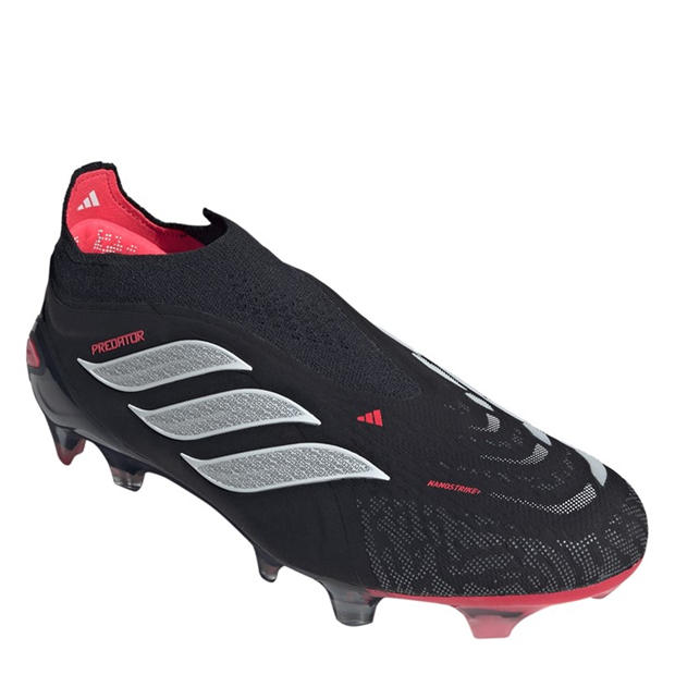 Black/Red - adidas - Mens adidas Predator Elite Laceless Firm Ground Football Boots