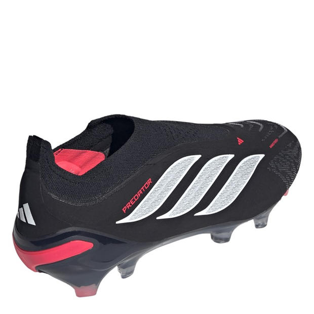 Black/Red - adidas - Mens adidas Predator Elite Laceless Firm Ground Football Boots