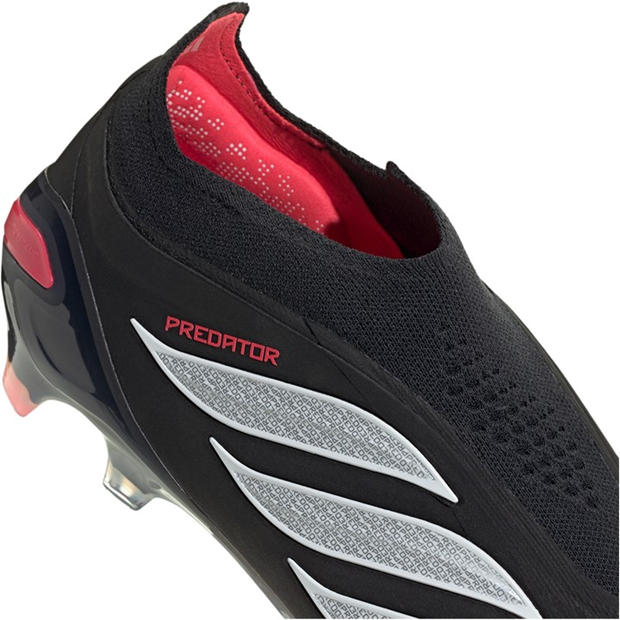 Black/Red - adidas - Mens adidas Predator Elite Laceless Firm Ground Football Boots